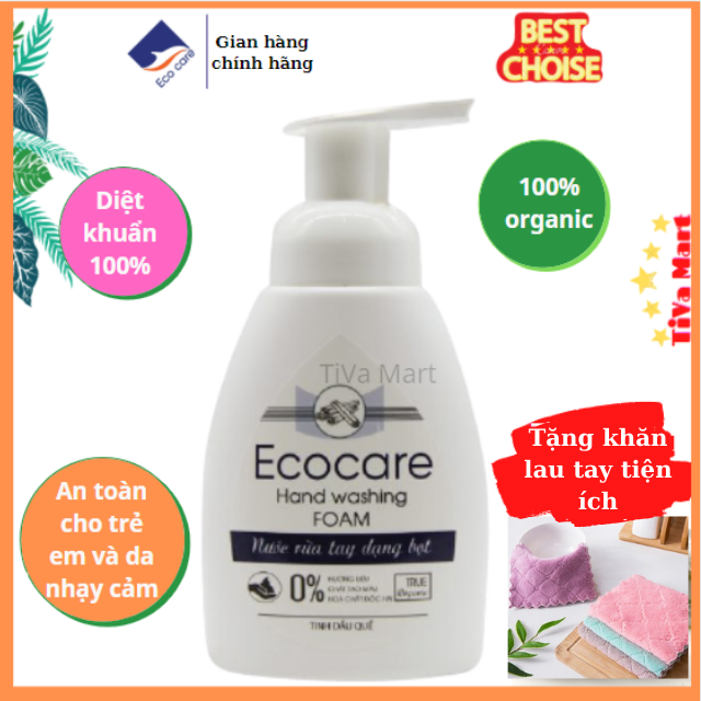 [CHÍNH HÃNG] Nước Rửa Tay Hữu Cơ ECOCARE Chiết Xuất Bồ Hòn Và Tinh Dầu Thiên Nhiên