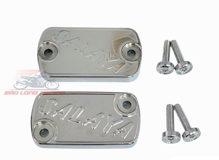 Nắp Dầu CNC INOX Chữ SALAYA gắn xe máy Wave Dream Blade Winner Sonic Exciter Sirius Tặng Kèm 2 ốc Inox