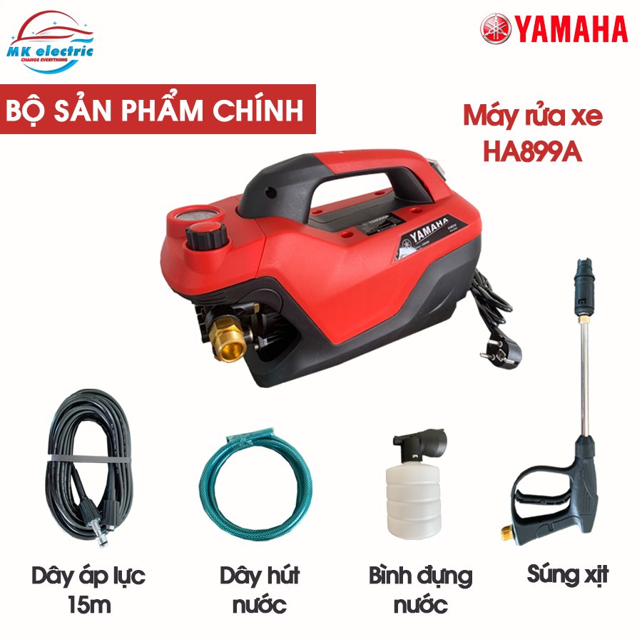 Máy rửa xe mini i máy rửa xe cao áp yamaha 2800w ha889a - có nút chỉnh áp suất + van xả khí