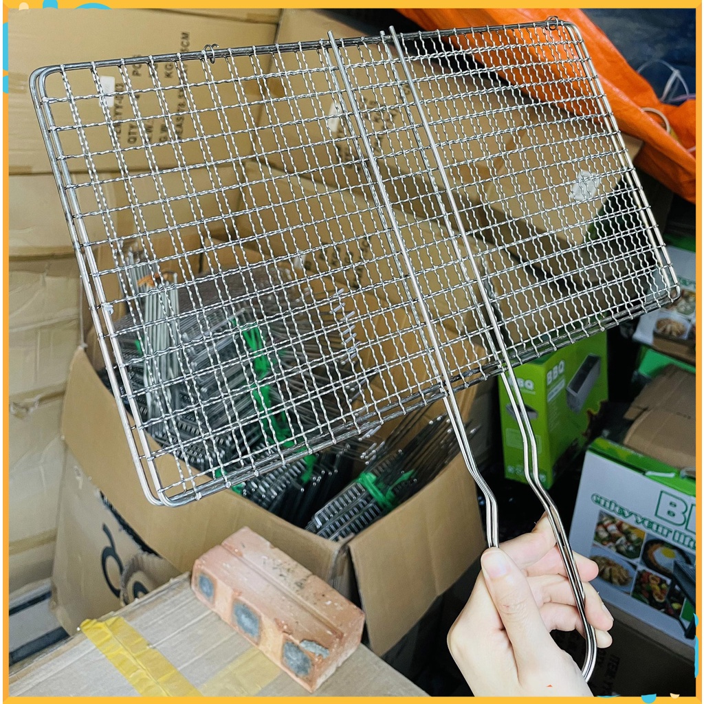 [VIDEO - VỈ NƯỚNG INOX - BH: 1 NĂM] Vỉ Nướng thịt, Vỉ Kẹp Thịt Nướng Inox, Vỉ nướng Gà, nướng Vịt, nướng Cá