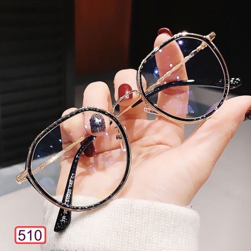 Gọng Kính cận Ulzzang Kim Loại Đa Giác
