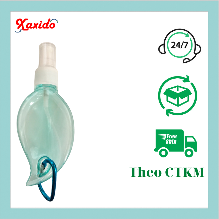 Chai xịt cồn mini chiếc lá du lịch 50ml, đảm bảo giao hàng từ 1-3 ngày, bình có thể dùng để chiếc các chất lỏng, có móc khóa bằng nhựa trong suốt tiện dụng có thể tái dử dụng