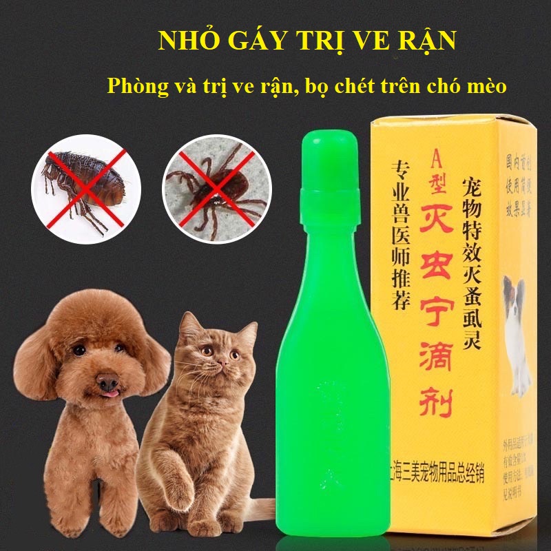 [Hoàn Tiền 10%] Nhỏ gáy cho chó mèo giúp xử lý ve rận bọ chét ở thú cưng