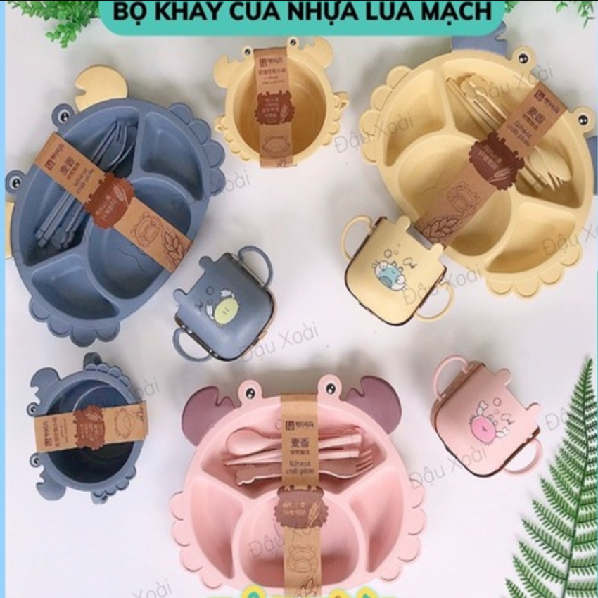 Khay ăn dặm cho bé hình Cua, Khay cua lúa mạch_gold hlouse 1984