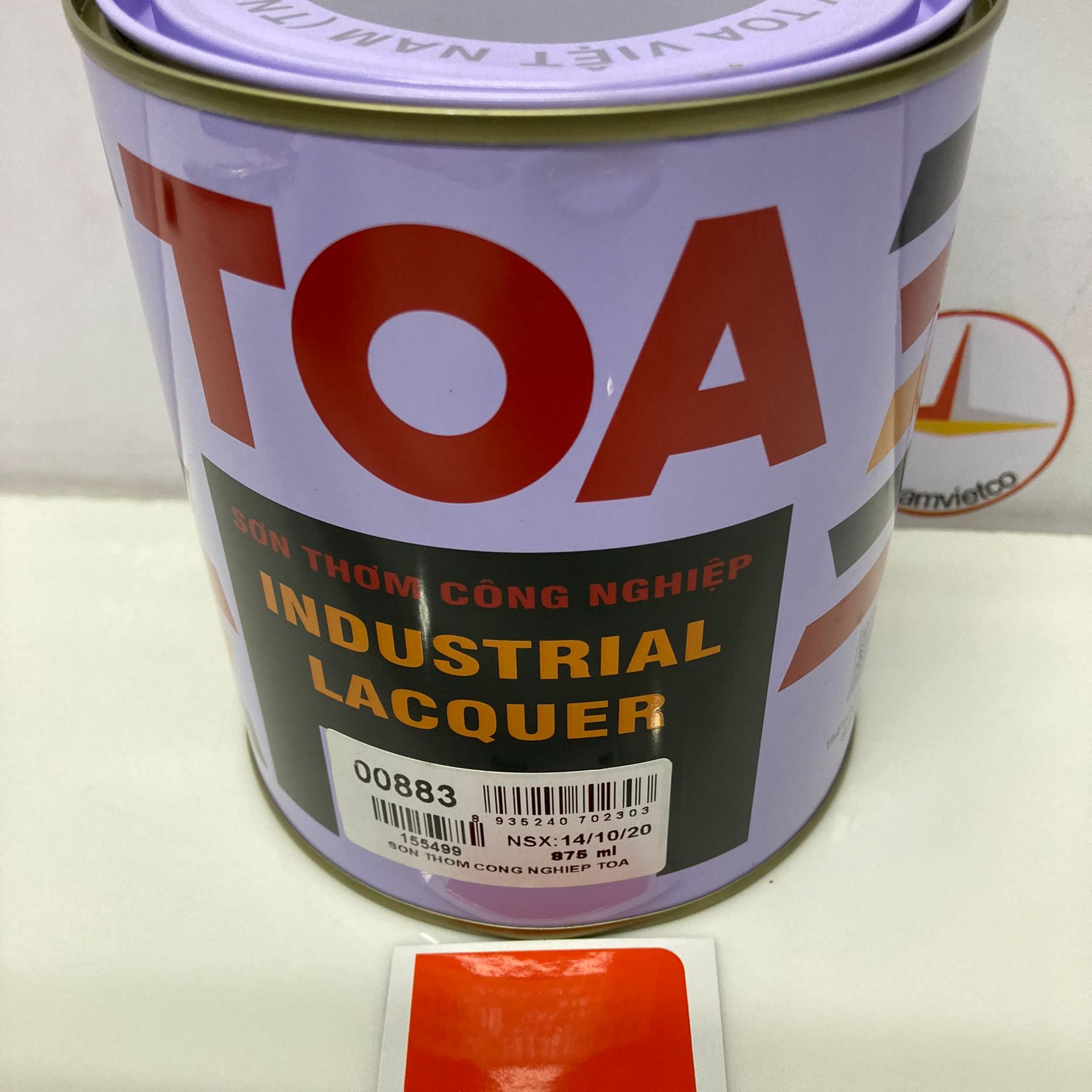 Sơn thơm công nghiệp Toa màu đỏ cam 883 875ML