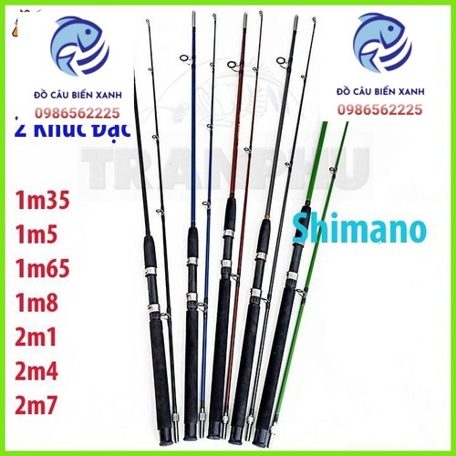 Cần câu 2 khúc shimano đặc ruột chuyên câu lăng xê và câu lure đủ mọi size 1m35 1m5...2m4