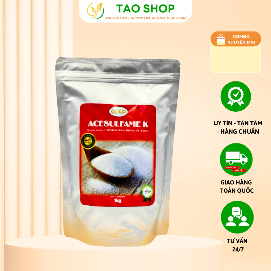 1KG Đừơng siêu ngọt tổng hợp - Chất tạo ngọt Acesulfame K-chất tạo ngọt tổng hợp 950 dùng trong chế biến thực phẩm,...