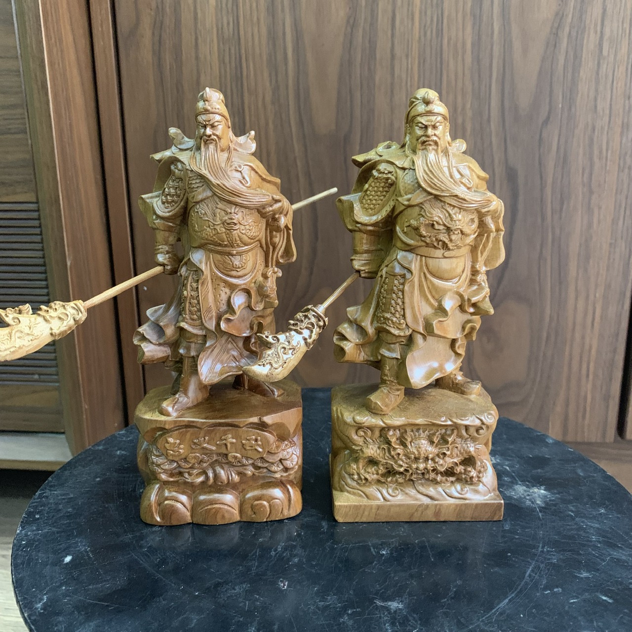 Tượng Quan Công Quan vân trường trấn ải gỗ bách xanh cao 20 cm