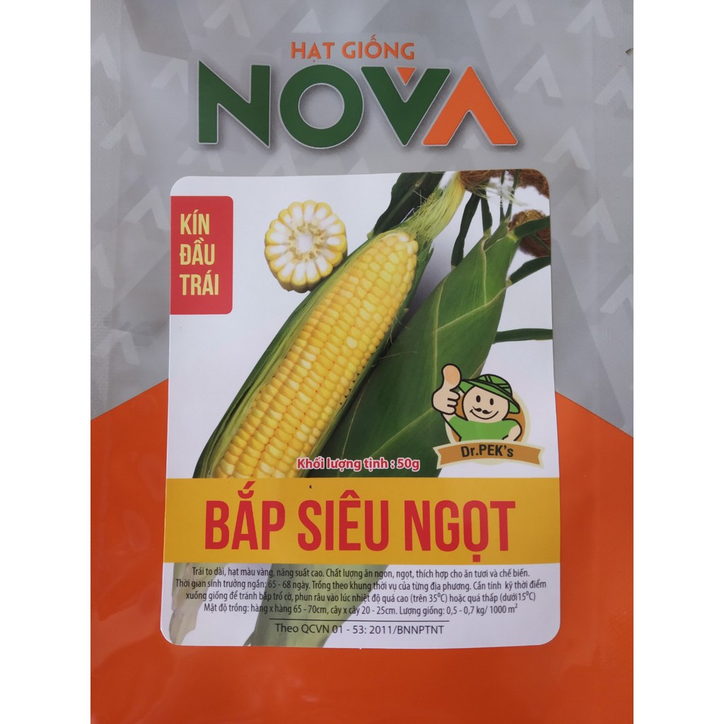 Hạt giống bắp siêu ngọt vàng - bắp mỹ nova - dễ trồng và ngắn ngày
