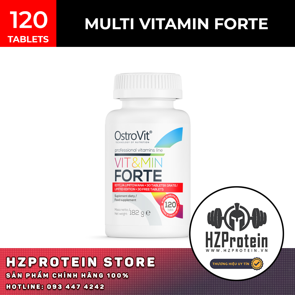 OstroVit - 100% Vit&Min 120 Tablets - Genuine Vitamin & Mineral Supplement