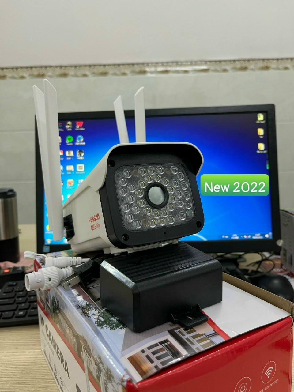 Camera wifi Yoosee ngoài trời cố định, độ phân giải 2.0MP, Ban đêm có màu