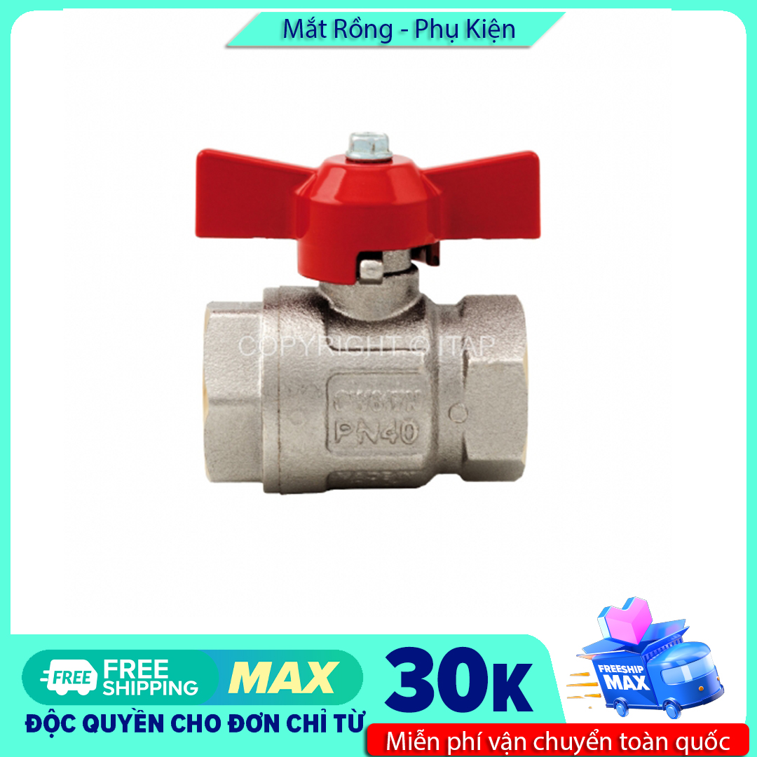 10 van bi tay bướm đồng ren art.092 italy áp lực 50kg dn10