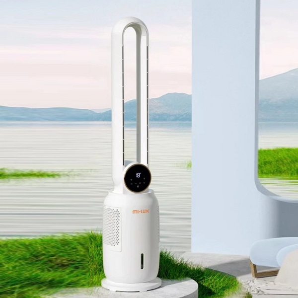 Quạt gió không cánh Mi-Lux A4 làm mát bằng hơi đá, lọc không khí, ion âm tái tạo không khí, Phiên bản Quốc tế, Model 2023