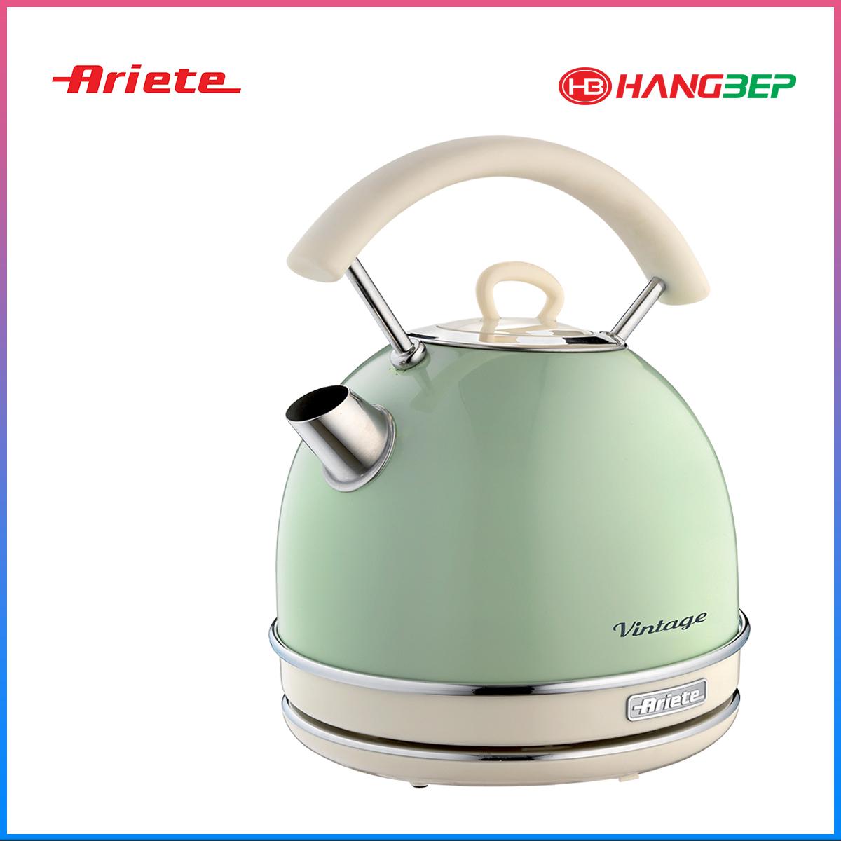 Bình đun tròn 1,7 lít ariete mod.2877/04 xanh lá cây