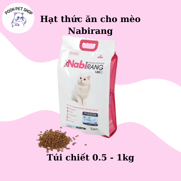Hạt Thức Ăn Cho Mèo Nabirang  Túi chiết 0.5 - 1kg