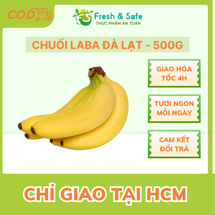 [Chỉ Giao HCM] Chuối Laba Đà Lạt/ Laba Banana - 500g