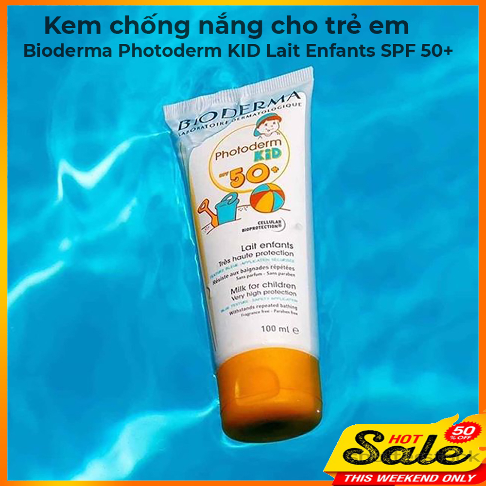Kem chống nắng cho trẻ em - BIODEMA 100ML, Với thành phần tự nhiên, ngăn chặn tia UVA và UVB, bảo vệ làn da bé vui chơi nhiều giờ mà ko lo bắt nắng.