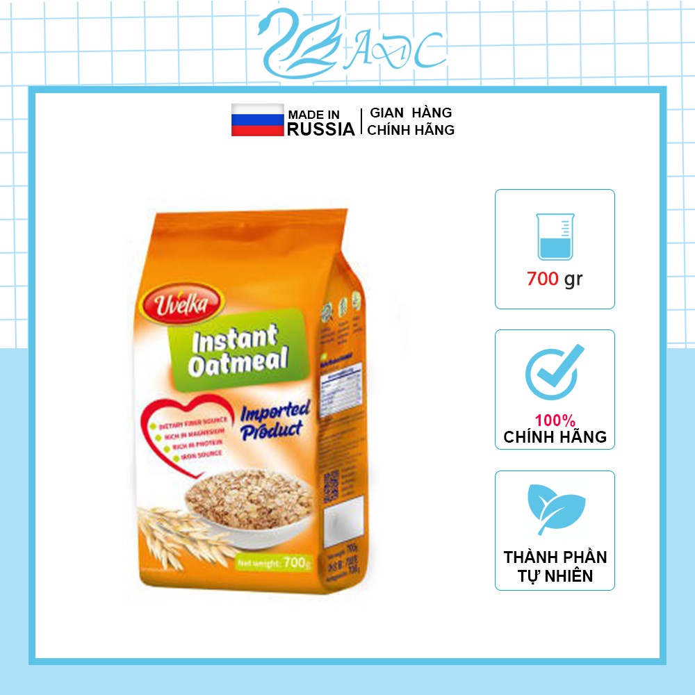 Yến mạch nga ăn liền uvelka 700gr