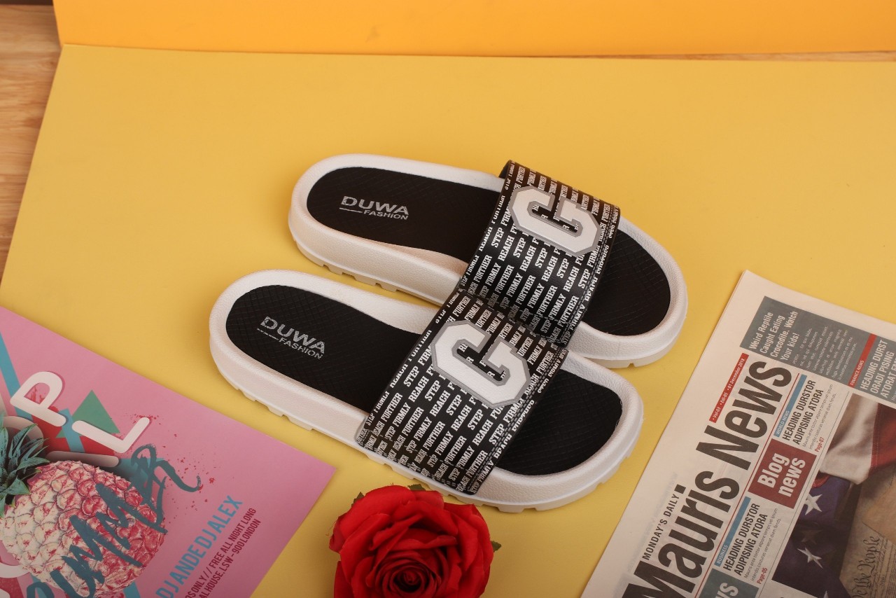 Dép DW C vân chữ size unisex