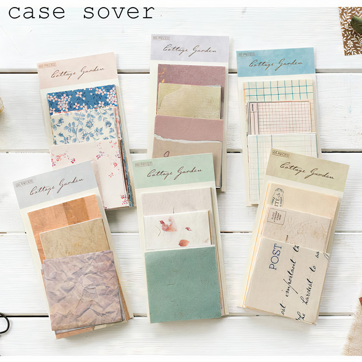 Set 60 miếng giấy nền chủ đề Cottage Garden trang trí Planner/Scrapbook - Case Sover