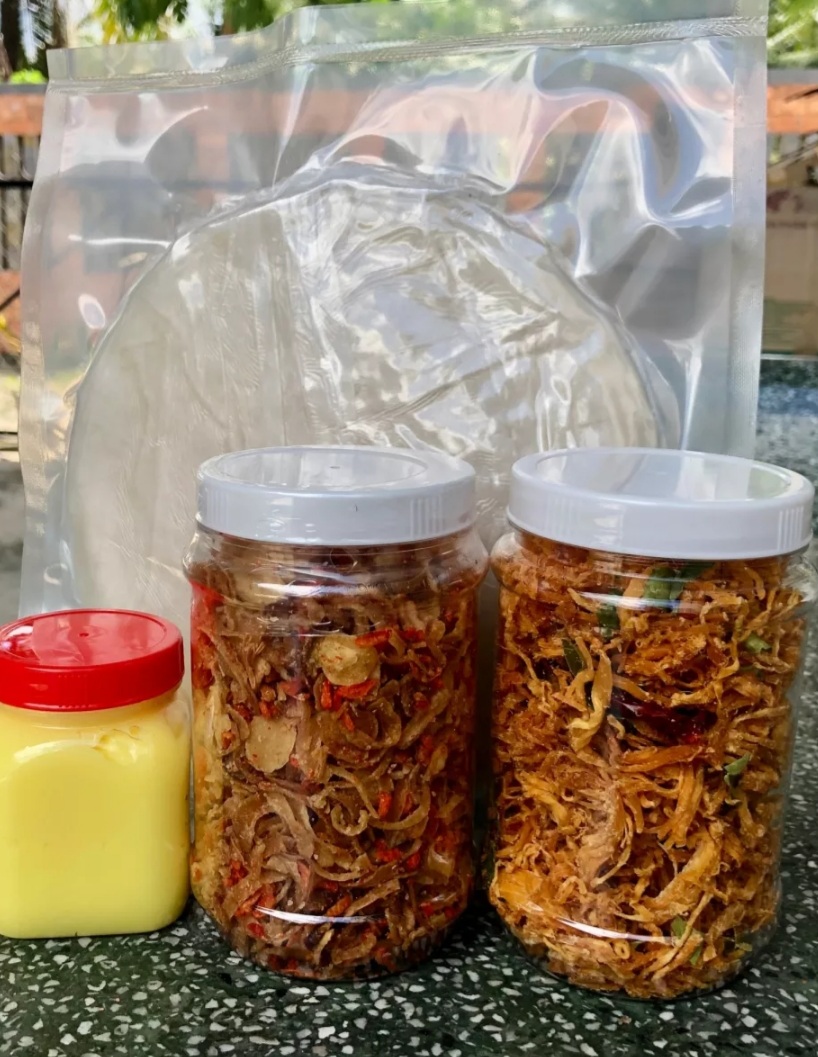 Combo 500g bánh trang, 500g hành phi, 500g bơ