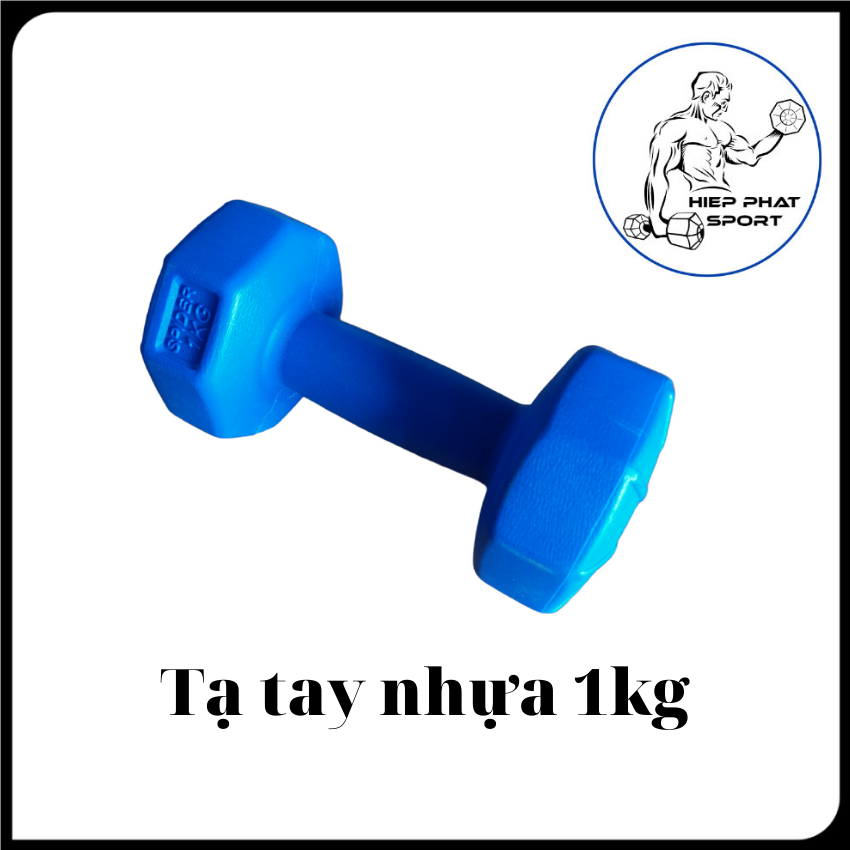 Tạ tay 1kg cao cấp bát giác màu xanh dương