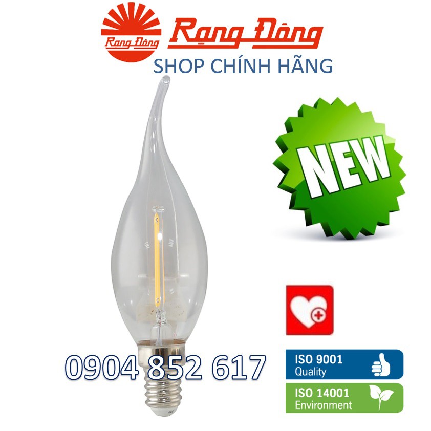 Bóng nến led dây tóc rạng đông, 2 năm bảo hành