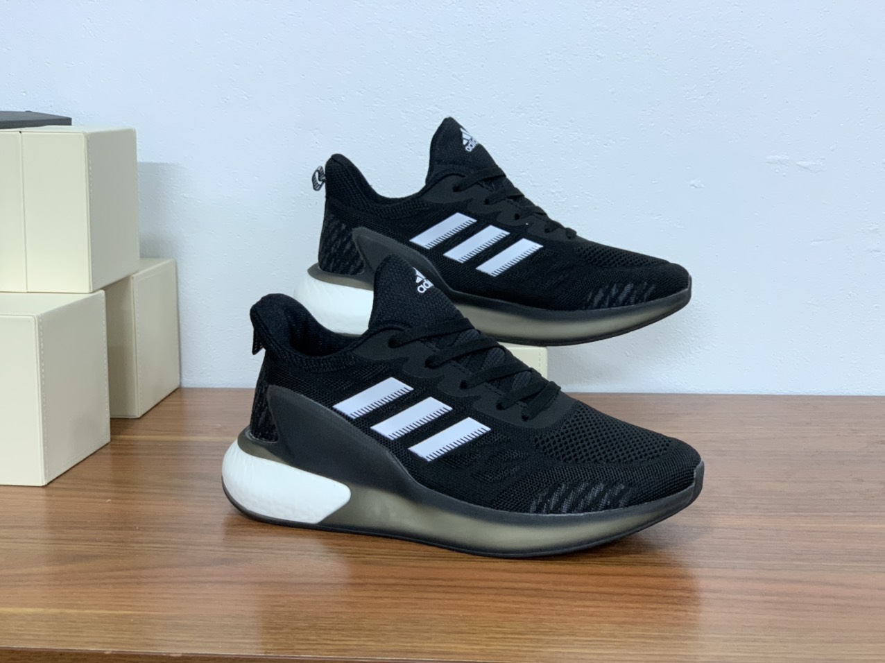 Full box + freeship - giày thể thao nam adidas alphabonce 2023 bản trắng đen - sneaker hot 2023