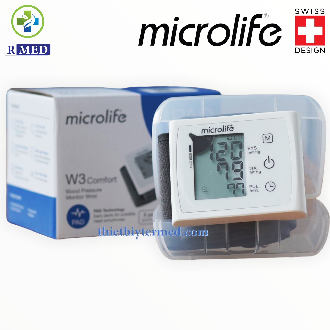Microlife BP W3 Comfort - Máy đo huyết áp cổ tay - Bảo hành 5 năm