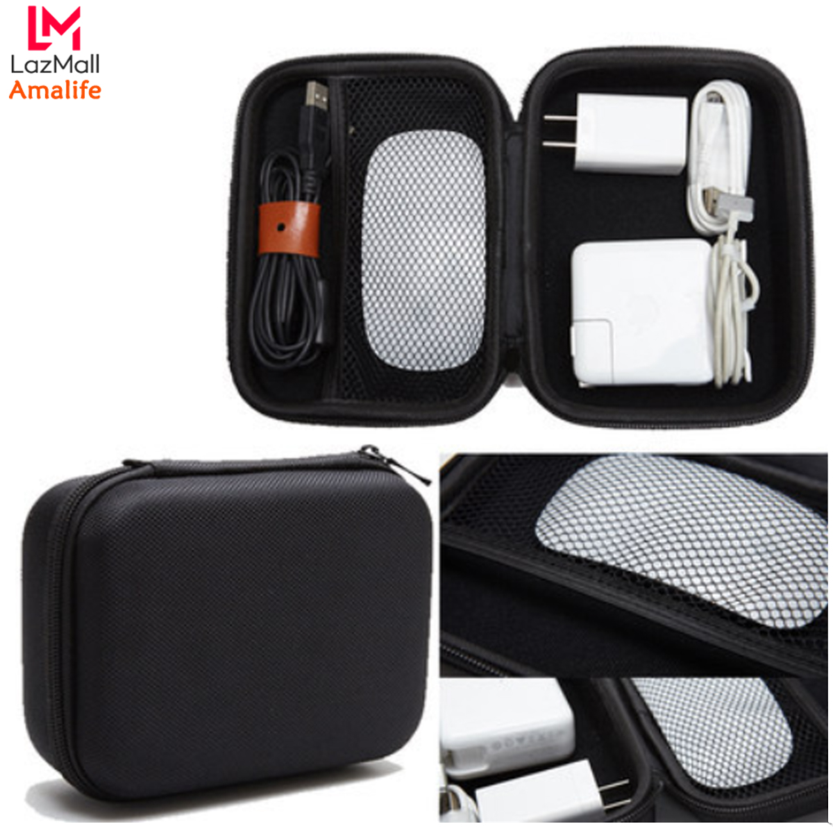 Hộp Đựng Củ Sạc Điện Thoại, Cáp Sạc, Pin Sạc Dự Phòng, Ổ Cứng, Cáp USB, Pin Dự Phòng – Hộp Đựng Tai Nghe Đồng Hồ Thông Minh – Bảo Vệ Phụ Kiện Di Động LapTop Chính Hãng Amalife