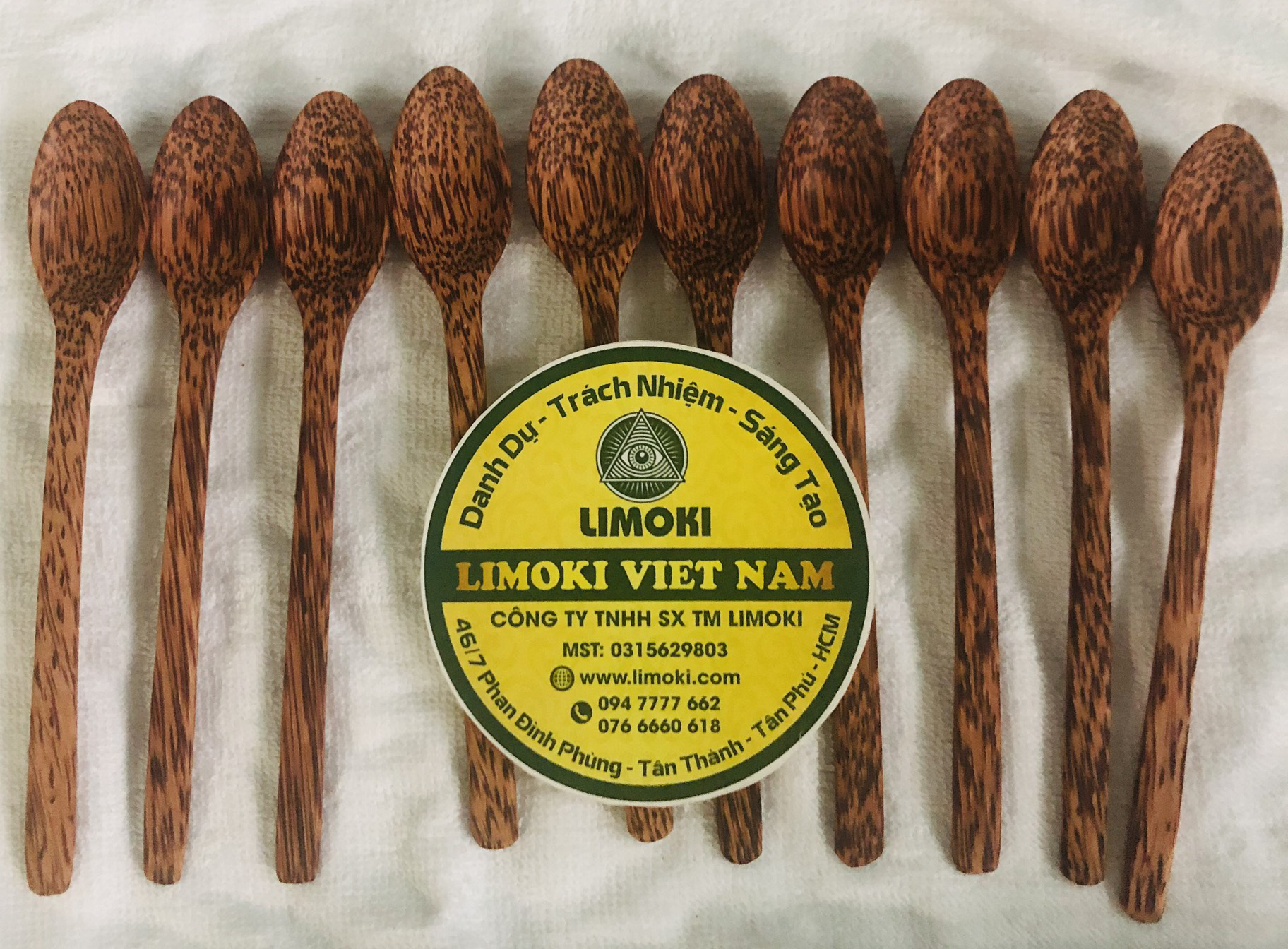 Combo 10 thìa cafe gỗ dừa lâu năm 17cm