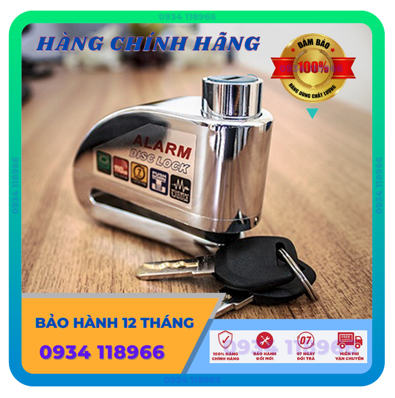 Ổ Khóa đĩa báo động còi hú chống trộm xe máy ALARM