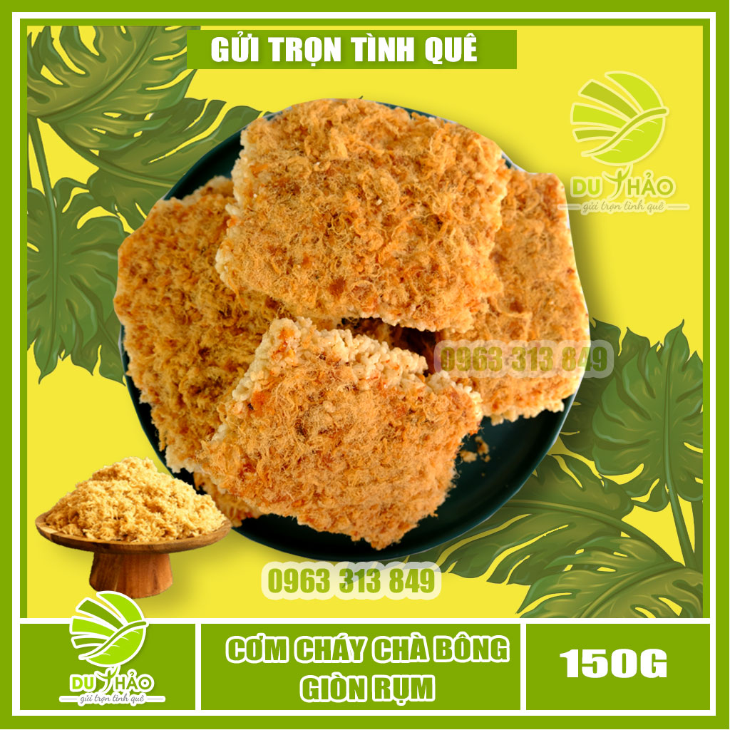 Cơm cháy chà bông giòn ngon hút chân không 150g hiệu Mùa Ăn, cơm cháy chà bông Sài Gòn, đặc sản Sài Gòn