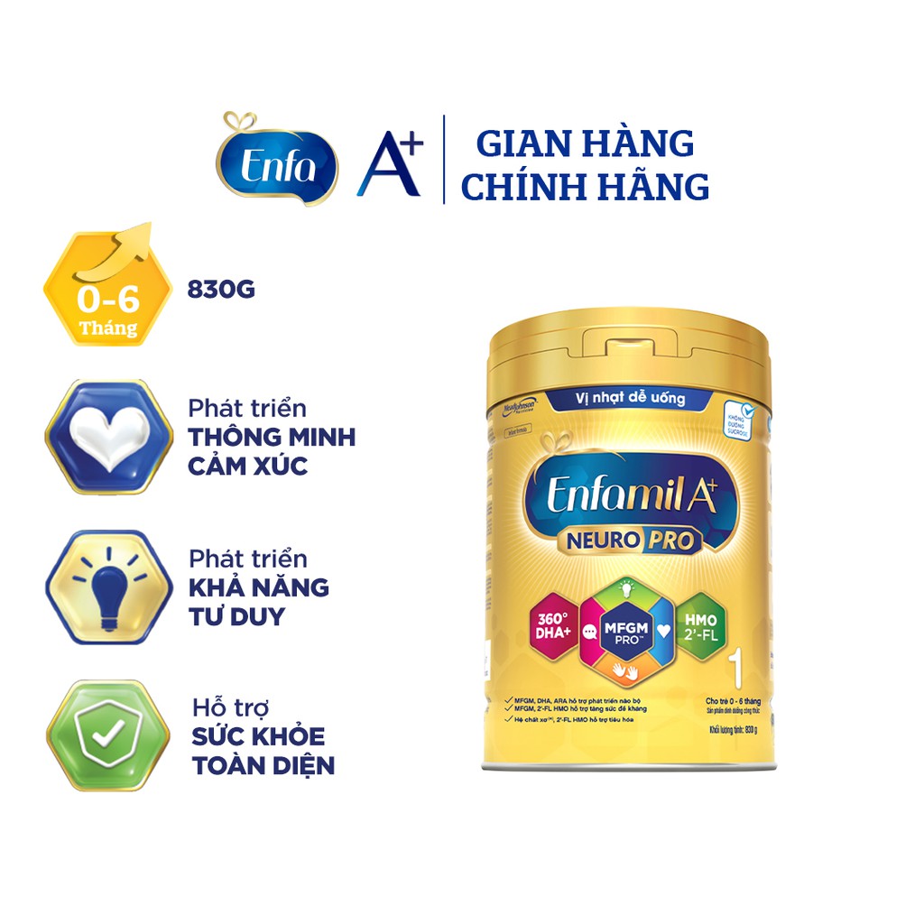 Sữa bột enfamil a+ neuropro 1 với 2’-fl hmo – 830g
