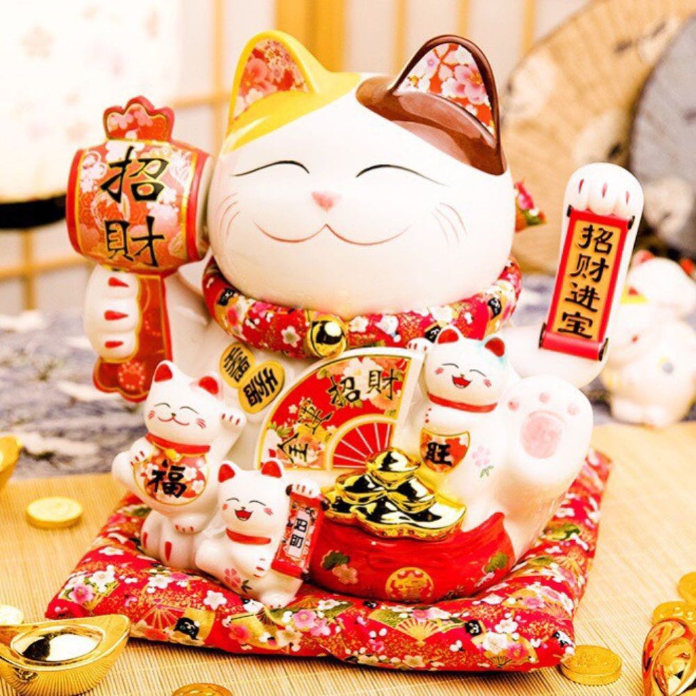 Mèo thần tài vẫy tay phát đạt tặng khai trương