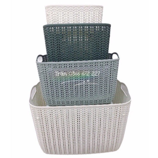 Giỏ nhựa đan Hàn Quốc Sâu lồng đủ size