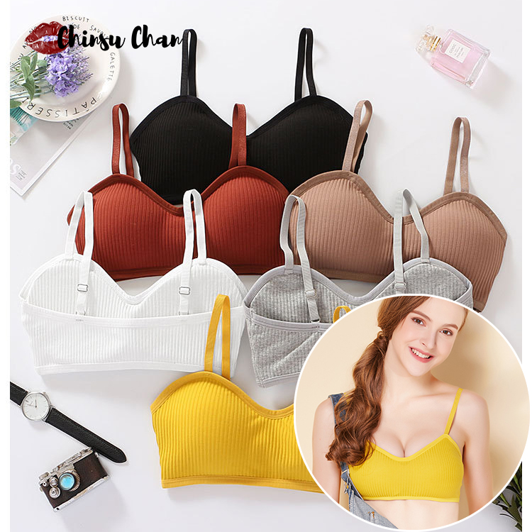 Áo lót nữ Bra ốc gân tăm không gọng thiết kế đơn giản thoải mái - Freesize