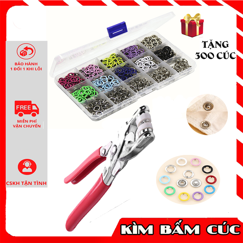 Kìm Bấm Cúc Đa Năng - Bộ dụng cụ chốt bấm quần áo - kềm bấm khuy cúc quần áo - Kìm bấm khuy thông minh, bấm khuy áo quần, giày dép.