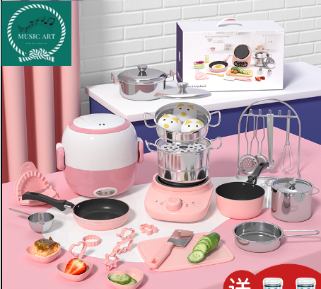 Đồ chơi nấu ăn thật mini cho bé, đồ chơi nhà bếp trọn bộ nấu ăn thật