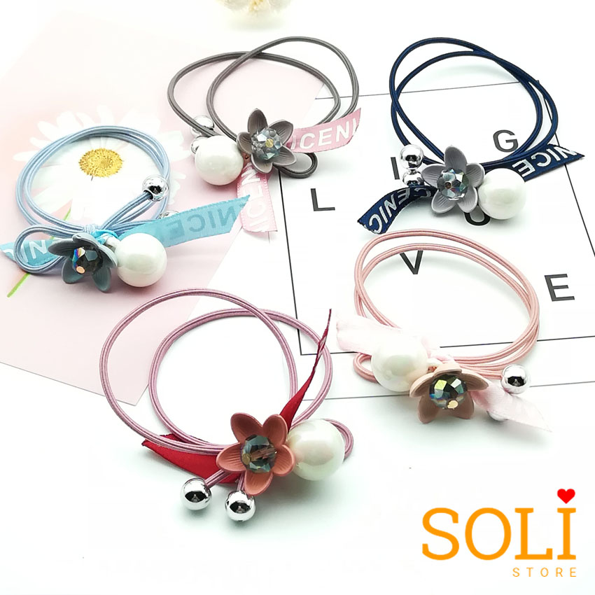 Cột tóc hoa ruy băng dễ thương CT26