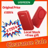 【Surprise Red Limited Edition】Sạc dự phòng UGREEN 10000mAh PD 20W Powerbank USB Type C Loại từ tính Wireless Charging Power Bank Portable Charger for iPhone 16 Pro 15 14 13 12 Pro Max Samsung S24 Ultra Macbook Pro【Quà tặng miễn phí kèm theo】