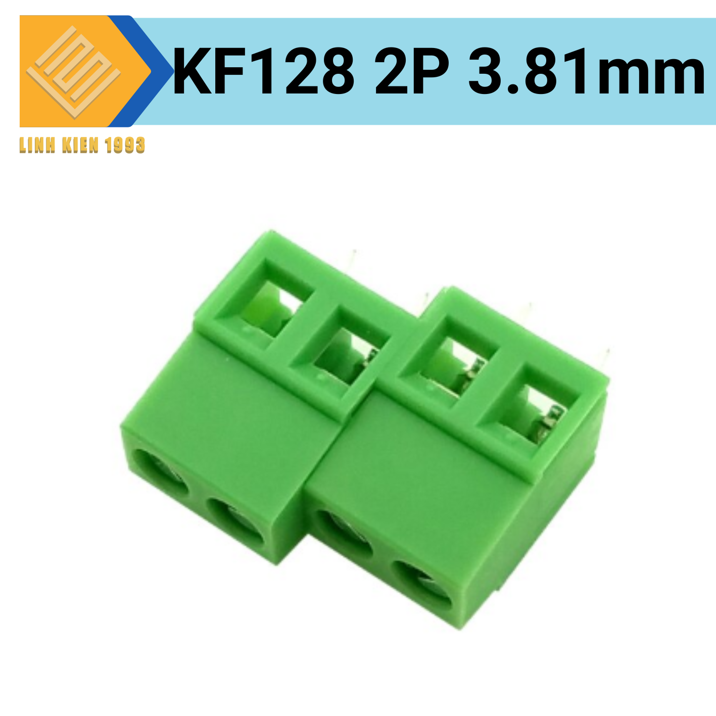 Domino kf128 2p khoảng cách chân 3.81mm