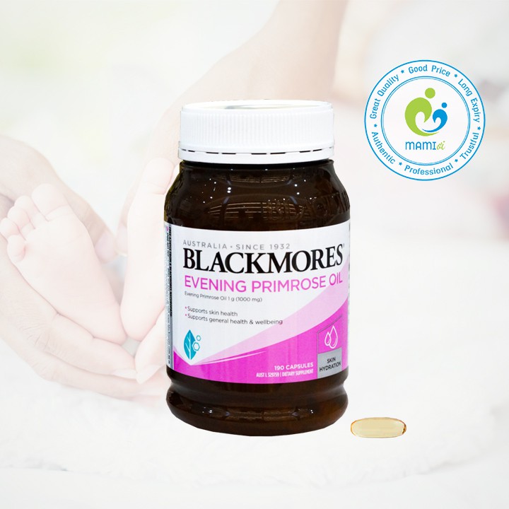 Tinh dầu hoa anh thảo (190v) làm đẹp da tóc cân bằng nội tiết  mụn cho phụ nữ Blackmores Evening Primrose Oil Úc