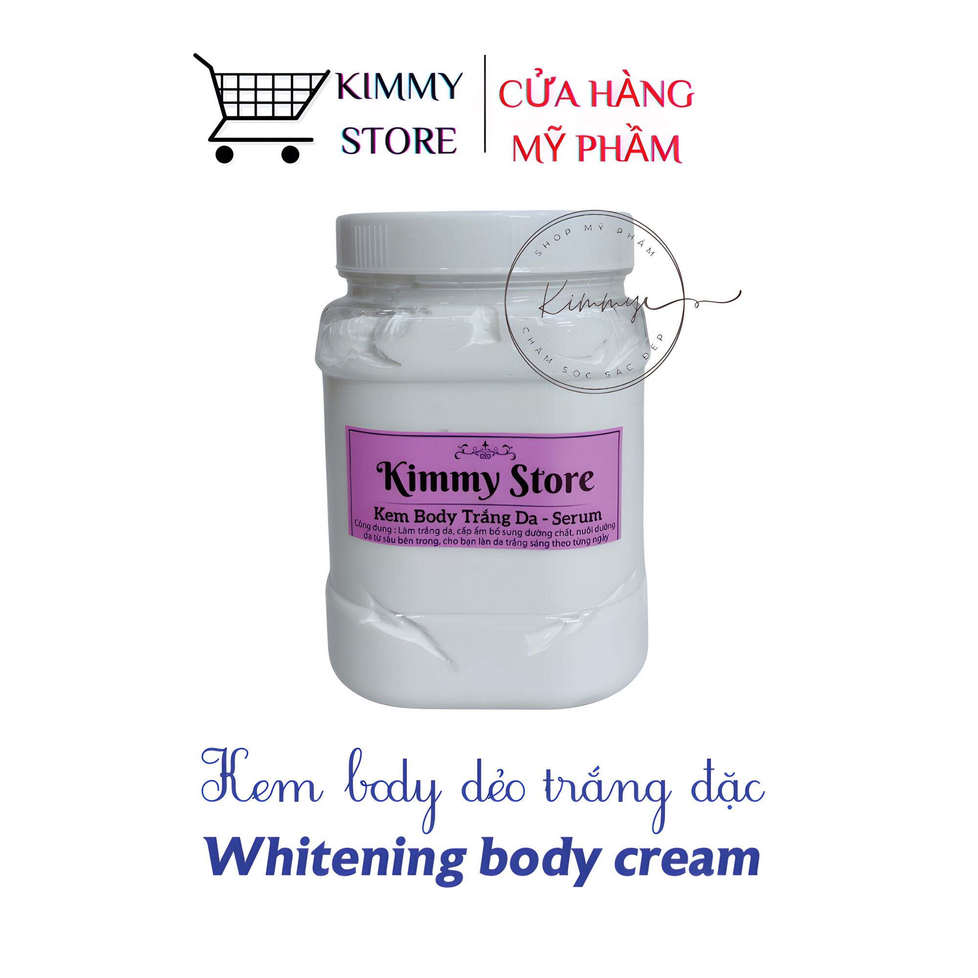 [HCM]Lẻ hũ 1kg kem body nền đặc dẻo màu trắng