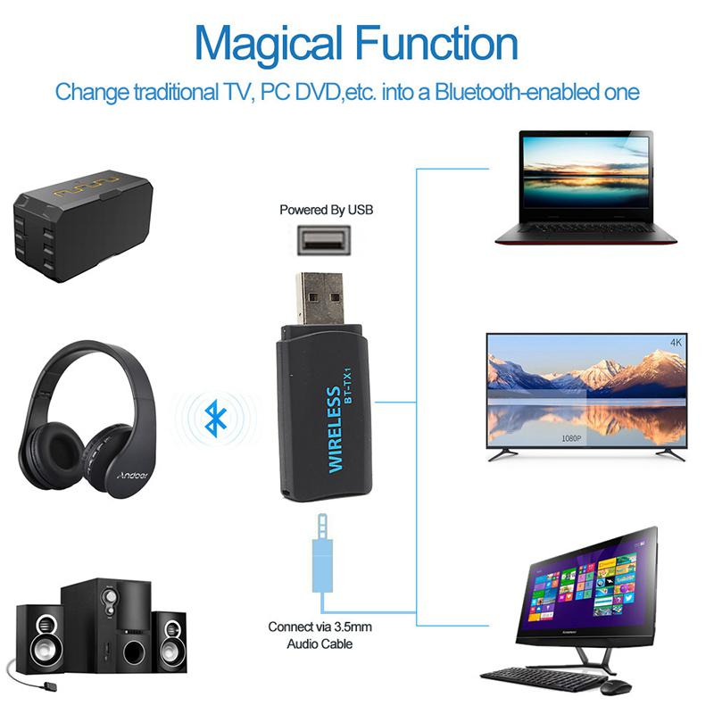 Usb Bluetooth Lấy Âm Thanh Từ Tivi Tự Kết Nối Với Tai Nghe Bluetooth Hoặc Loa Bluetooth