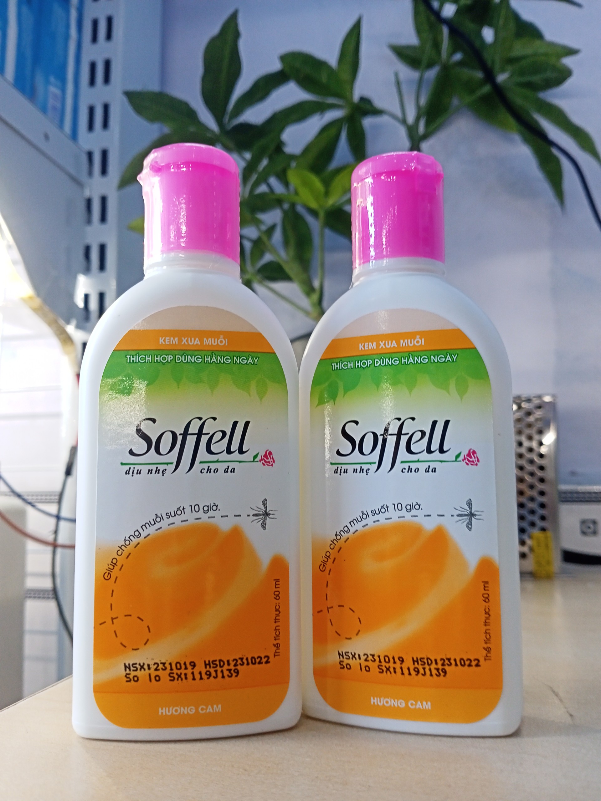 Combo 2 Kem chống muỗi Soffell hương cam 60ml