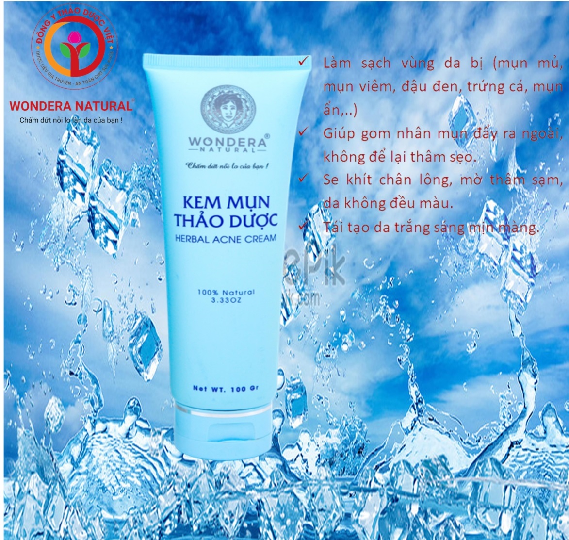 [HCM]Kem Mụn Thảo Dược Wondera Cao Cấp 100g
