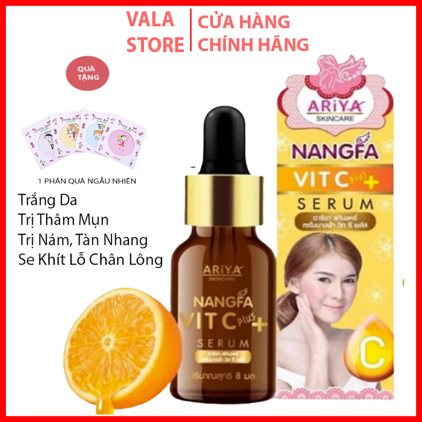 Serum Trắng Da, Giảm Thâm, Giảm Nám, Tàn Nhang, Se Khít Lỗ Chân Lông  Vitamin C NANGFA Thái Lan Chính Hãng-8ml- Vala Store