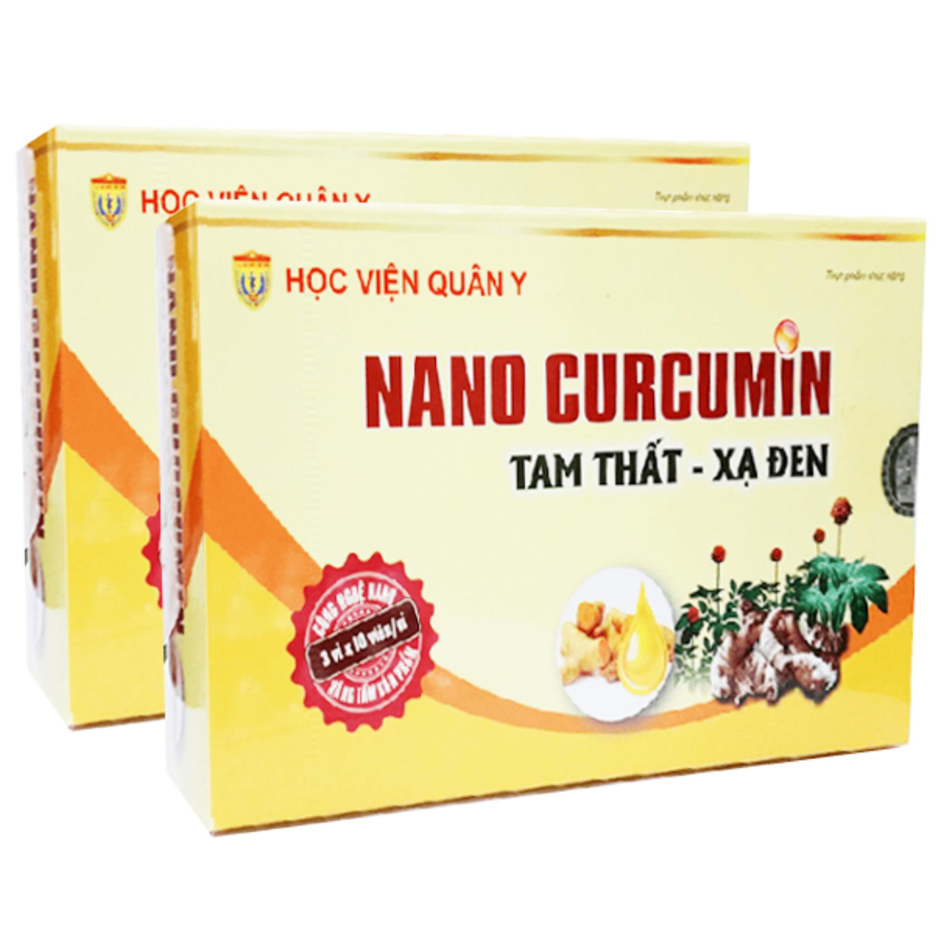 HCMBộ 2 hộp Nano Curcumin Tam Thất Xạ Đen HVQY