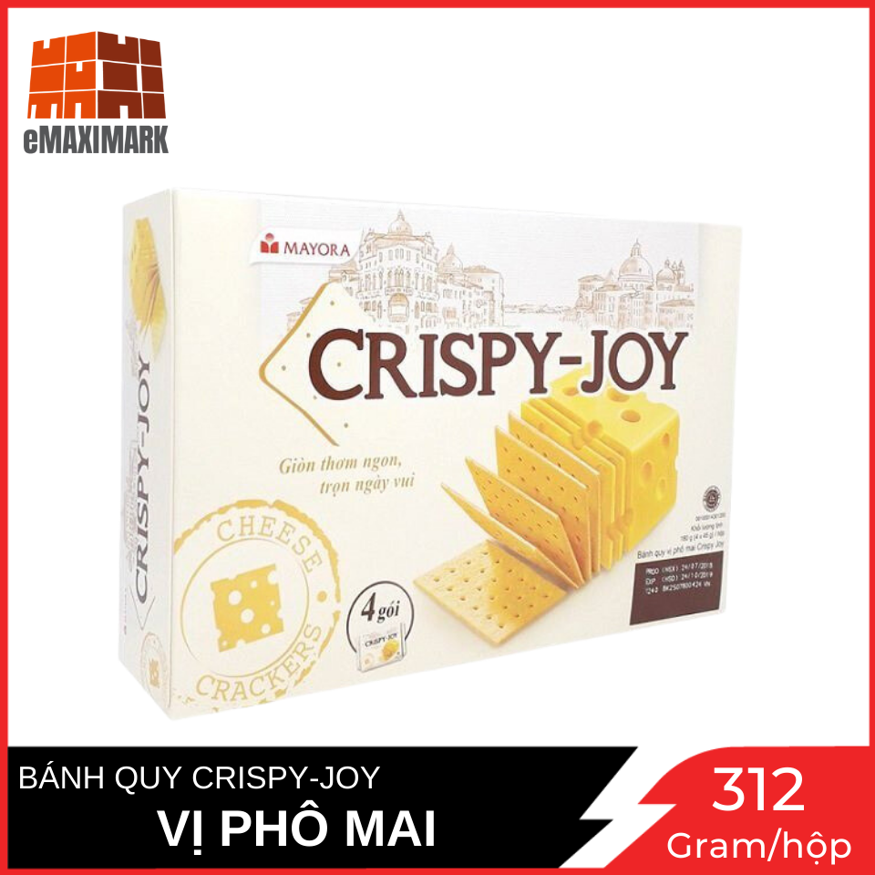 HCM ship 2h Bánh quy vị phô mai Crispy Joy 312g